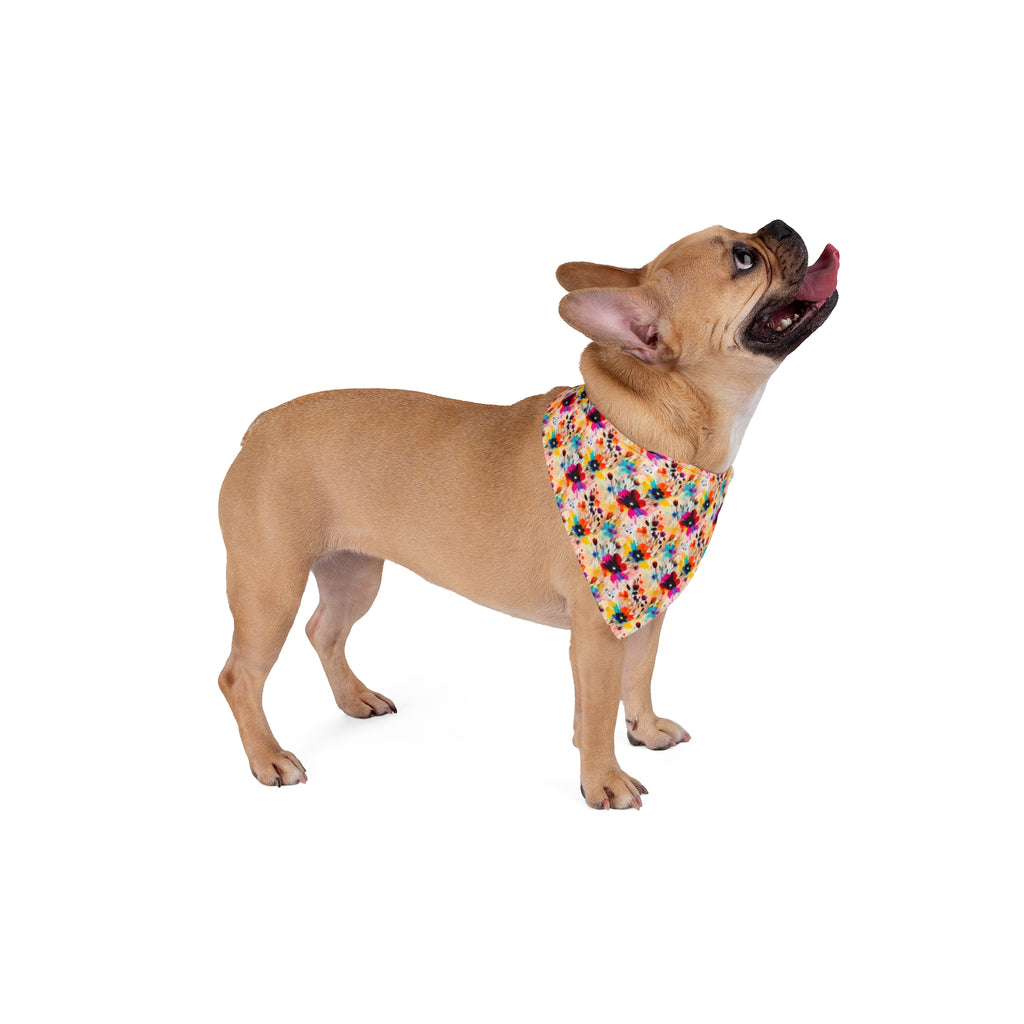 Confeti de flores silvestres en acuarela - Bandana para mascotas Pet Zen