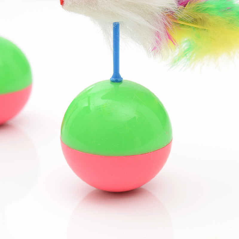 Mouse tumbler real rabbit cat toy
