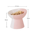 Ceramic Pet Slant Mouth Dog And Cat Food Bowl Set
