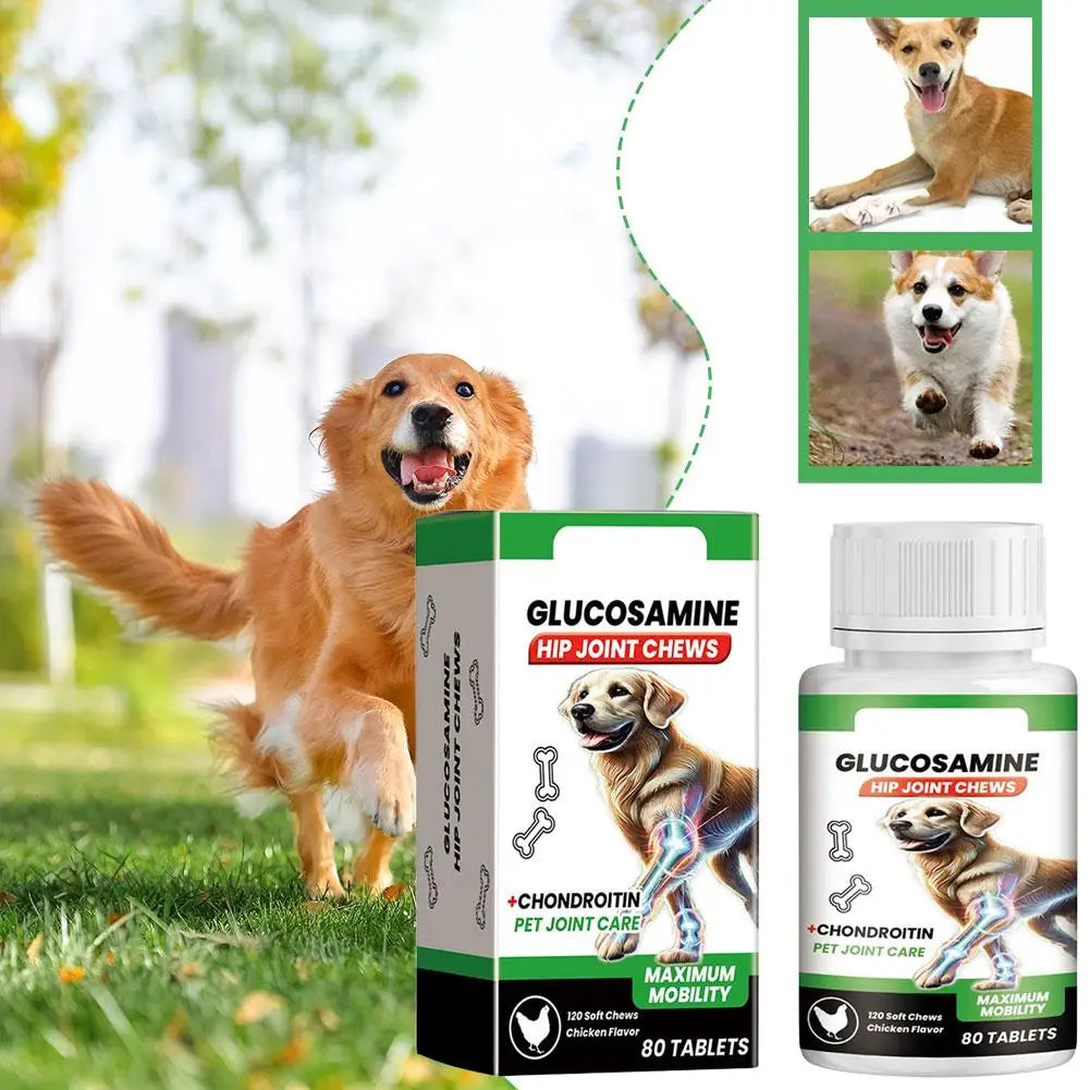 Dog Joint Care Tablets Pet Joint Support Supplement Boost Energy Relieve Pain Protect Cartilage For Senior Dogs Pet Supplies
