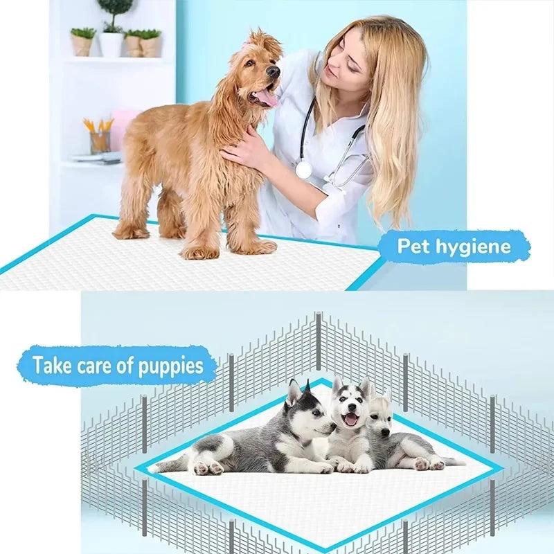 Couches ultra absorbantes pour animaux de compagnie, tapis épais pour chiens, séchage rapide, jetables, pour chats, couches pour chiens, déodorantes, peuvent être coupées