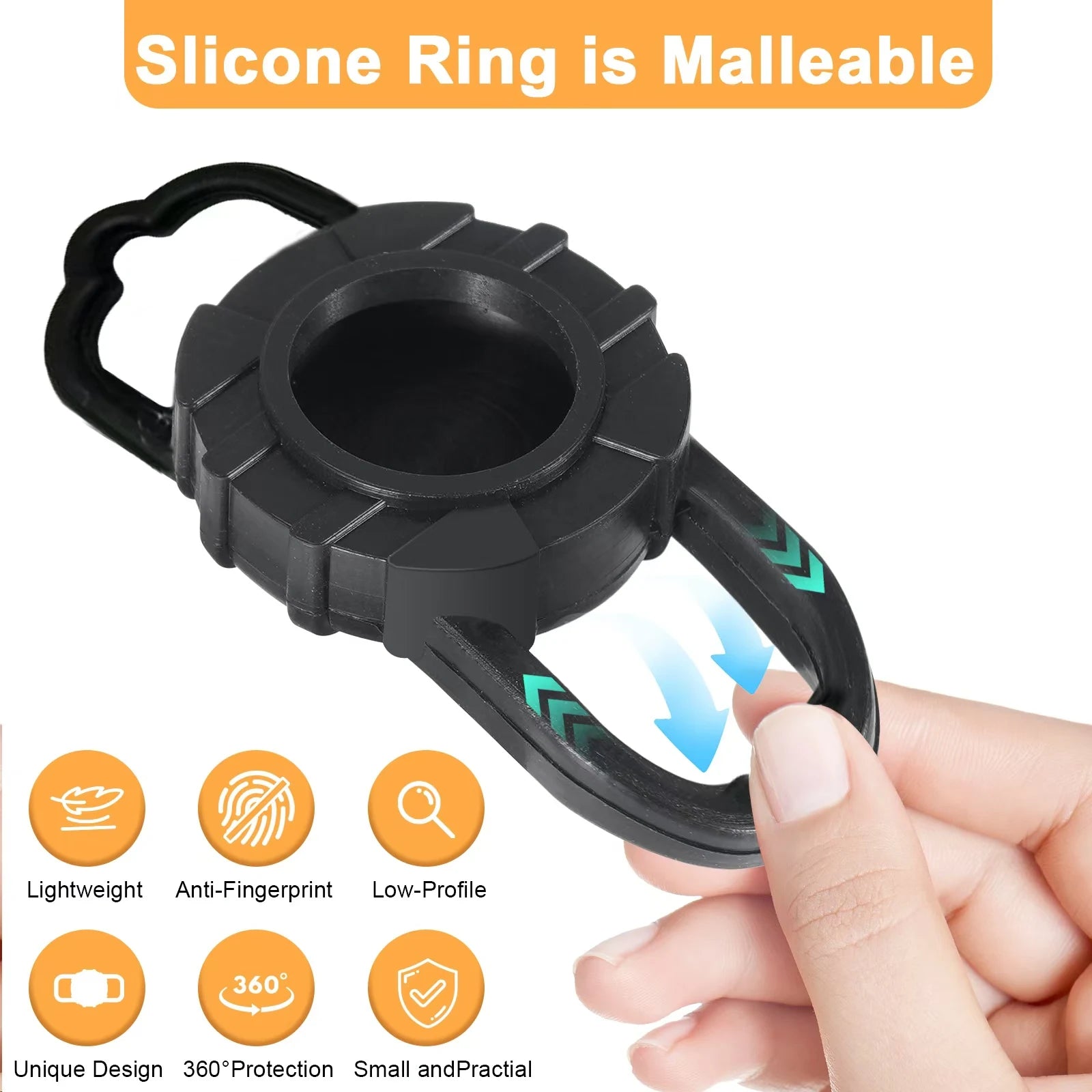 No Pull Dog Harness with Locator Silicone Protective Cover Anti slip Adjustable Pet Chest Harness for Medium & Large Dogs