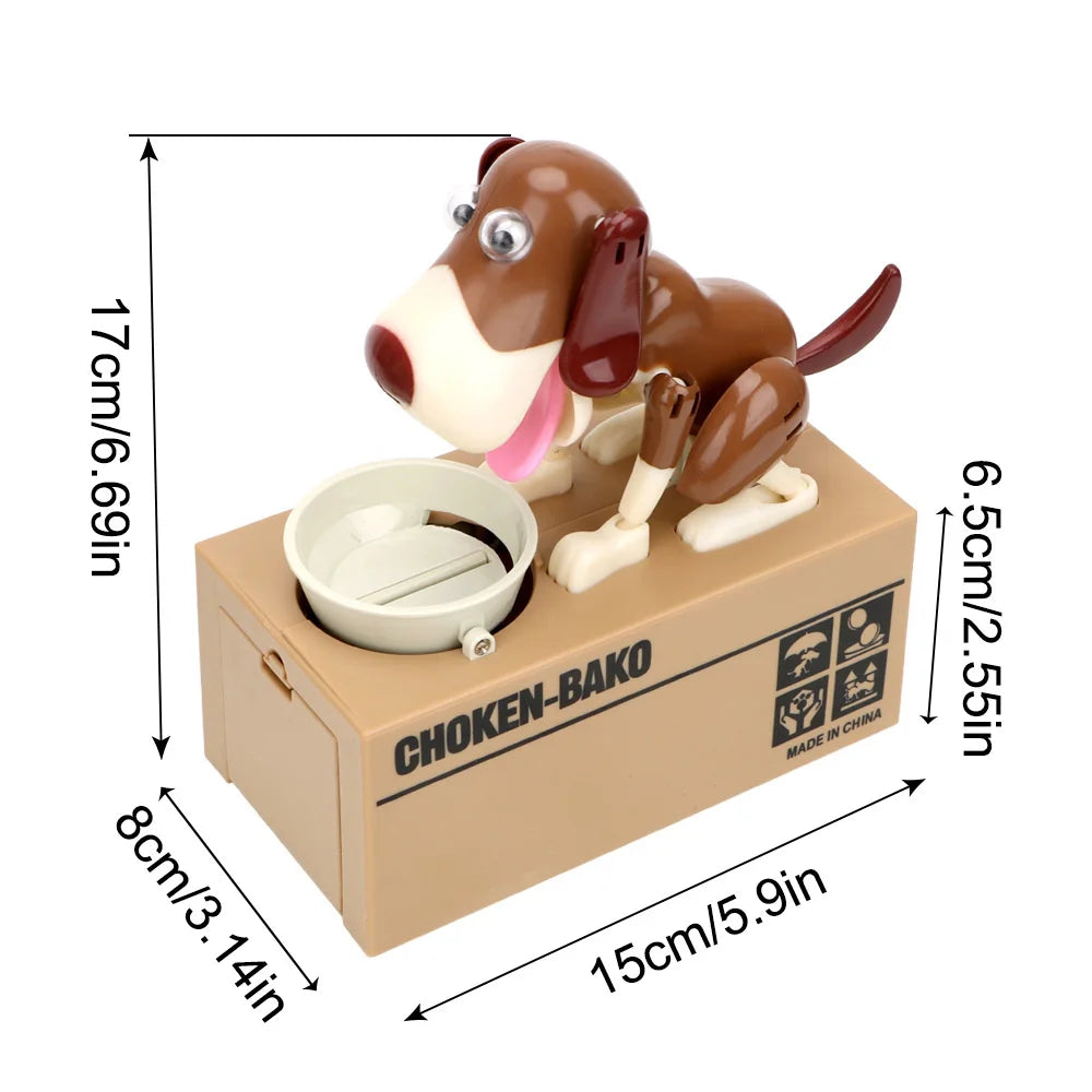 1PC Creative Electric Cartoon Eating Money Dog Piggy Bank Fortune Dog Piggy Bank Children'S Birthday Gift Toys