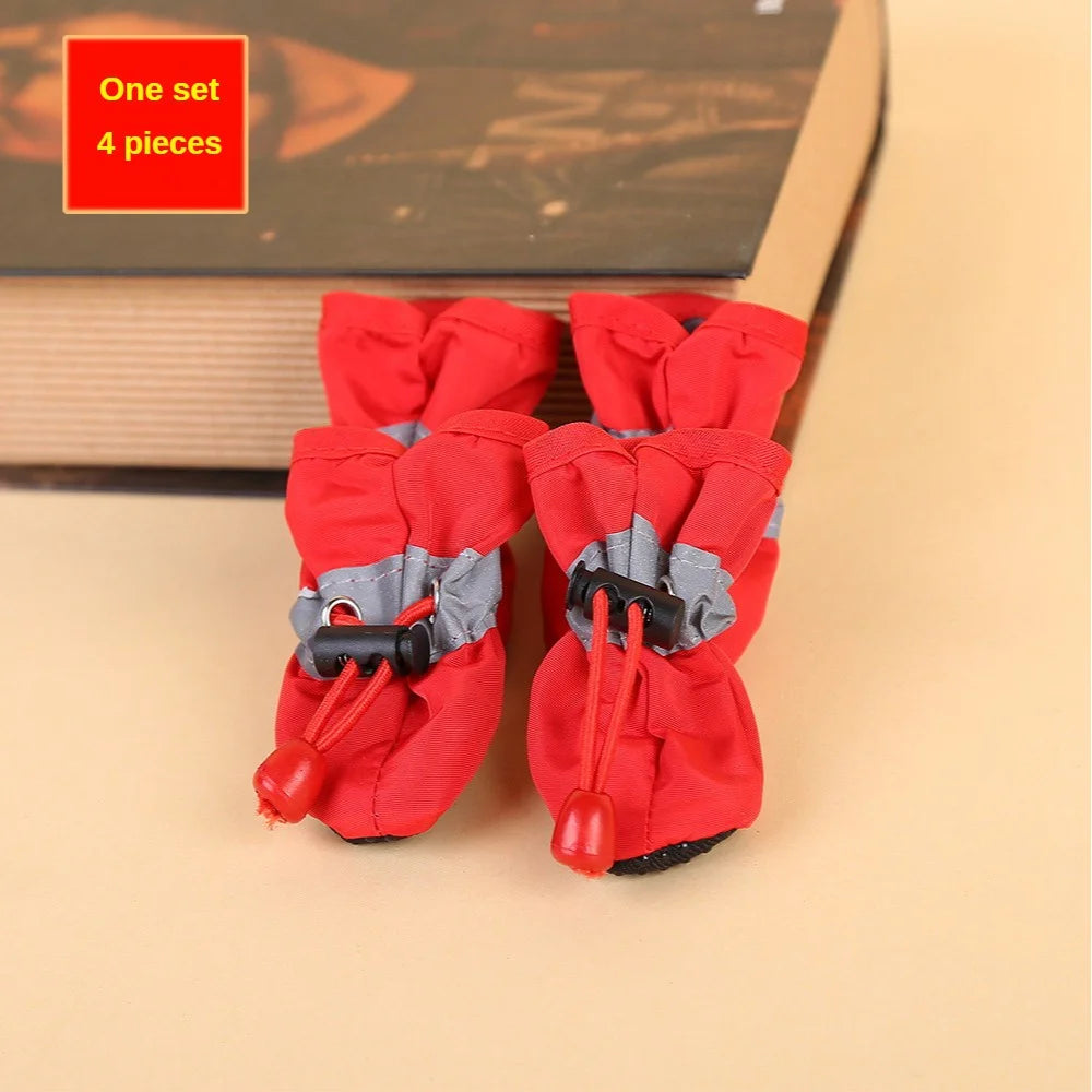4 bottes imperméables pour petits chiens - Protégez les pattes de votre animal et gardez-les au sec, bottes de pluie d'extérieur pour chiens