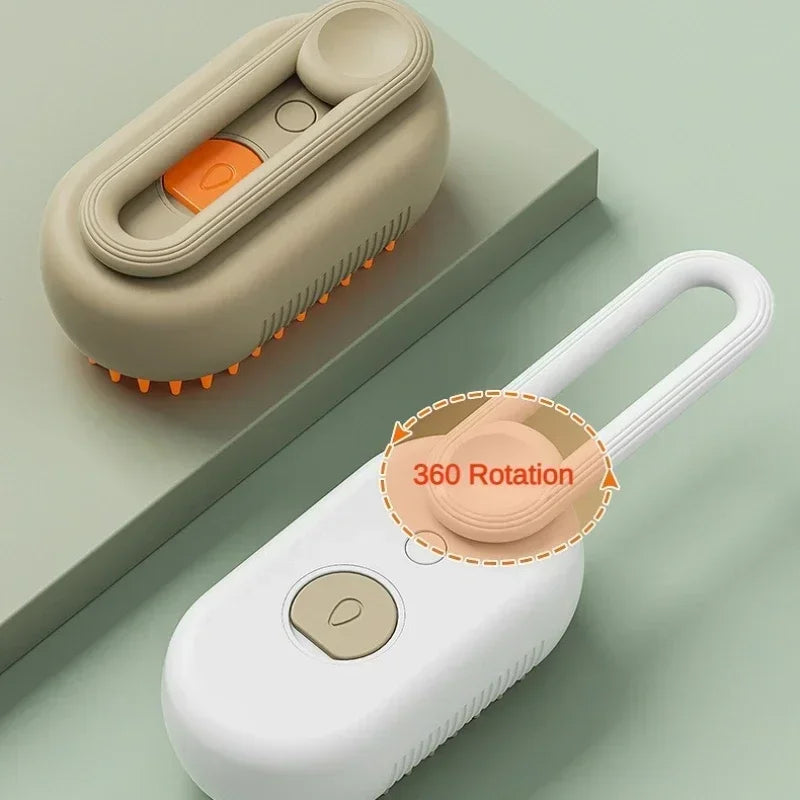 Brosse vapeur pour animaux de compagnie, chat, chien, nettoyage, spray vapeur, massage, peigne de toilettage, 3 en 1, épilation, accessoires de toilettage, peigne