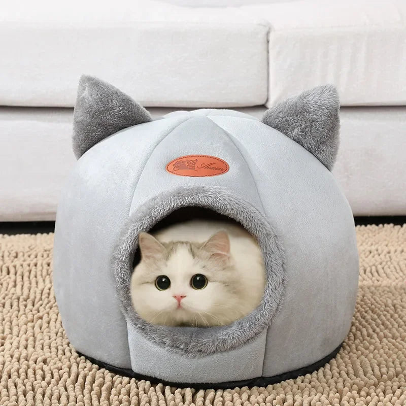Nouveau Lit pour Chat Confort Sommeil Profond Hiver, Tapis, Panier, Petite Niche pour Chien, Produits pour Animaux, Tente Douillette, Nid, Cama Gato Intérieur