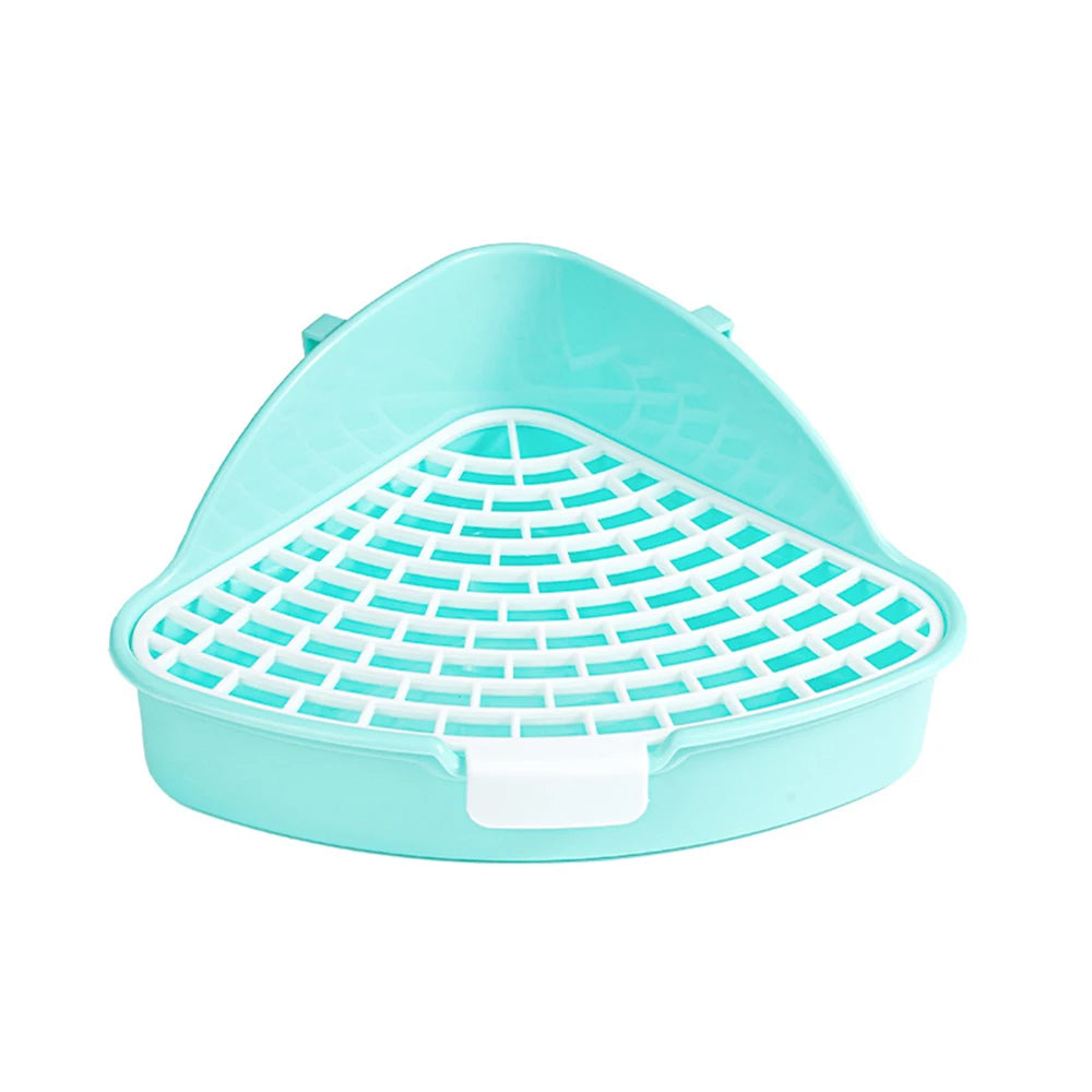 1PC Triangle Potty Corner Litter Box for Small Animals for Rabbits and Hamsters Design Easy to Space-Saving Toilet Tray
