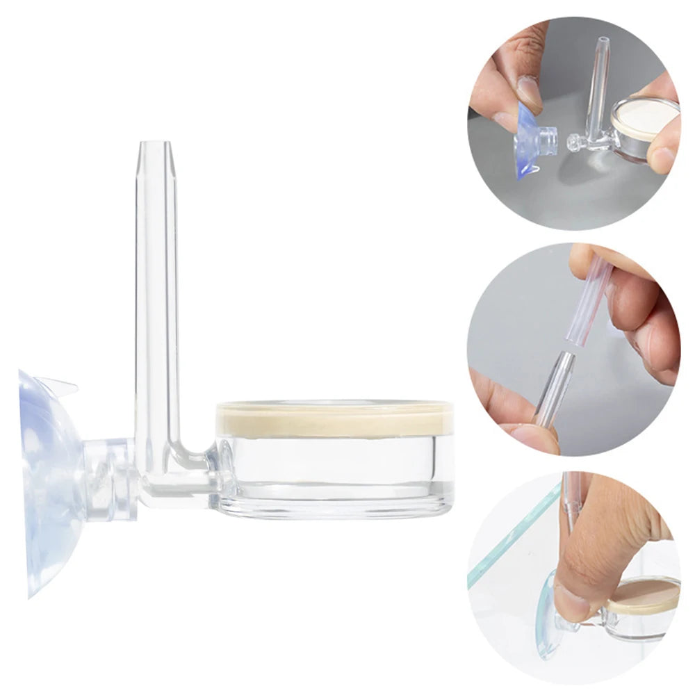 1PC Diffuser for Aquarium Plants, Clear CO2 Atomizer Aquarium CO2 Diffuser with Suction Cup