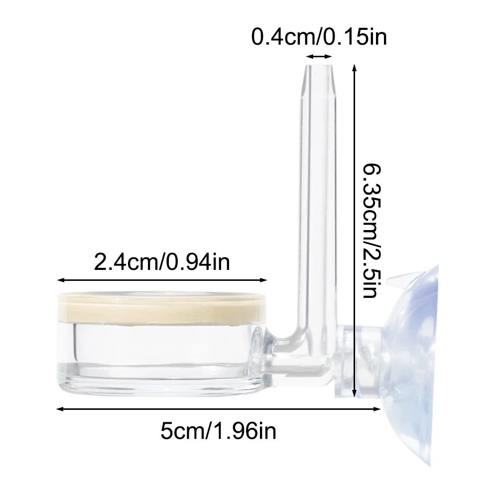 1PC Diffuser for Aquarium Plants, Clear CO2 Atomizer Aquarium CO2 Diffuser with Suction Cup