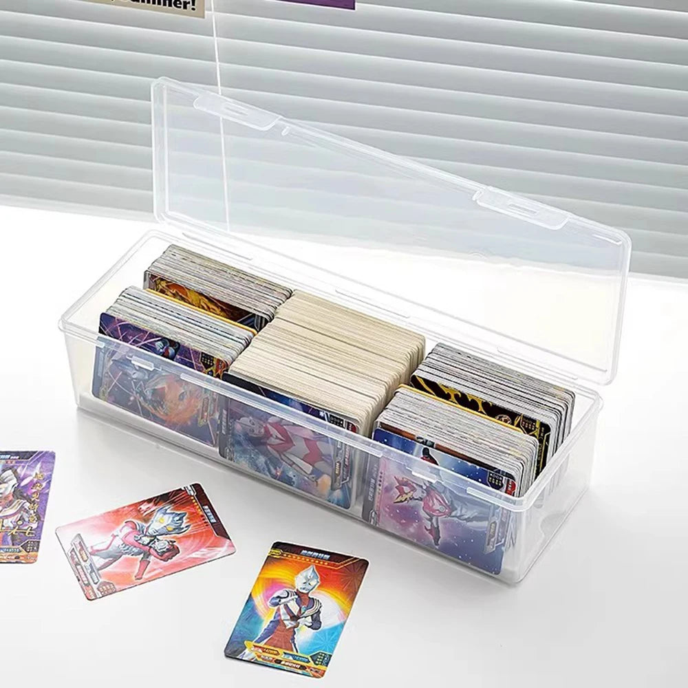1PC Transparent Clamshell Storage Box Game Cards Card Storage Box Portable Board Game Plastic Box Organizer Box