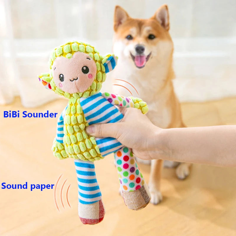 Peluche pour animaux de compagnie, jouet de puzzle pour chat et chien, animaux mignons, résistant aux morsures, interactif, couineur, jouet à mâcher pour le nettoyage des dents des animaux, fournitures pour animaux de compagnie