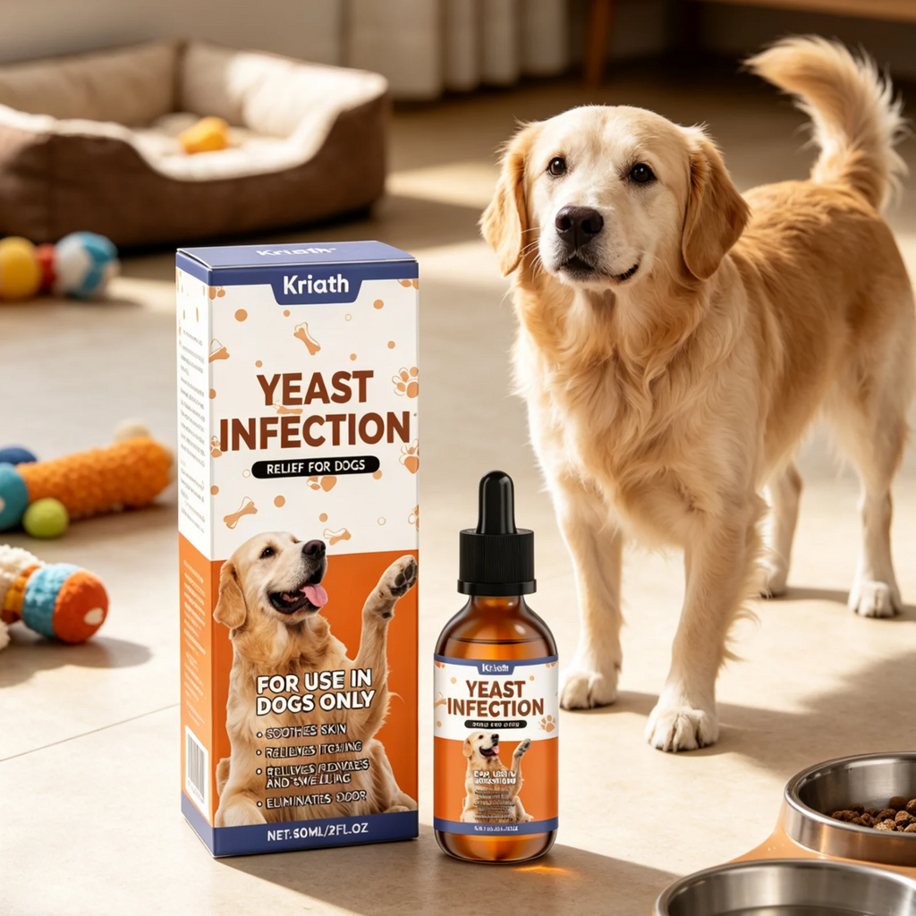 Kriath Gouttes de complément alimentaire pour chiens Favorisent l'absorption des nutriments Améliorent la défense immunitaire Formule douce Complément liquide oral pour chiens
