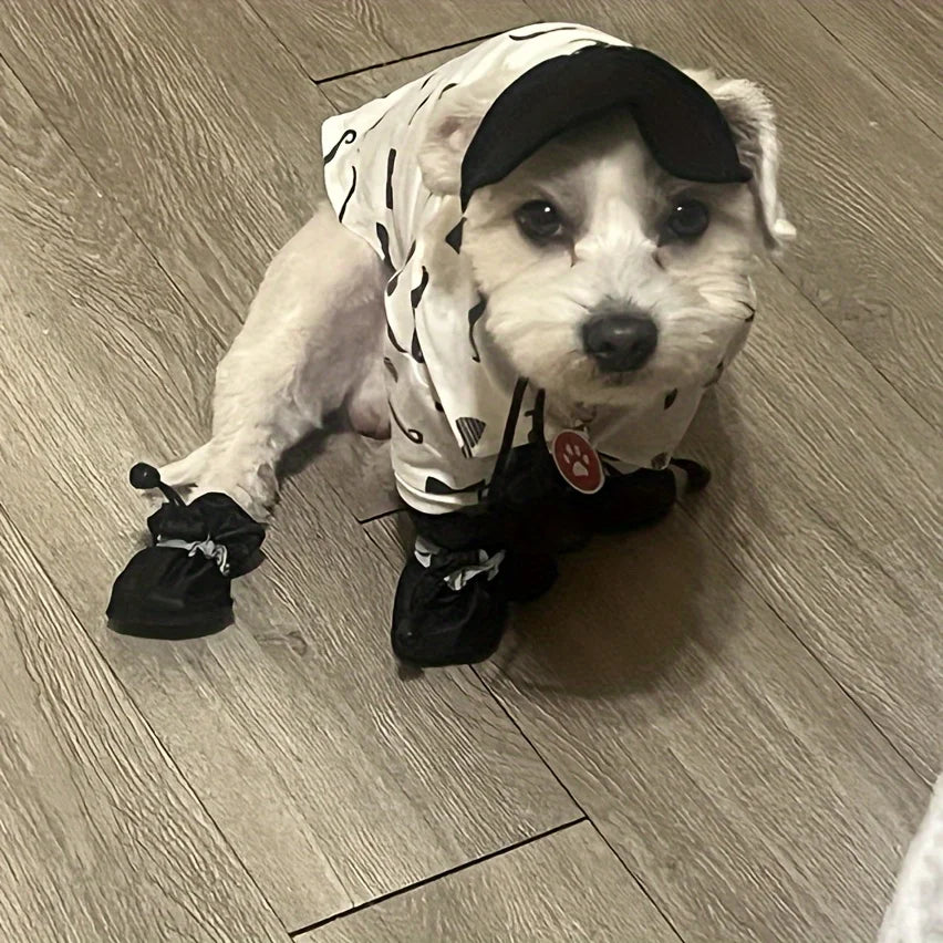 4 bottes imperméables pour petits chiens - Protégez les pattes de votre animal et gardez-les au sec, bottes de pluie d'extérieur pour chiens