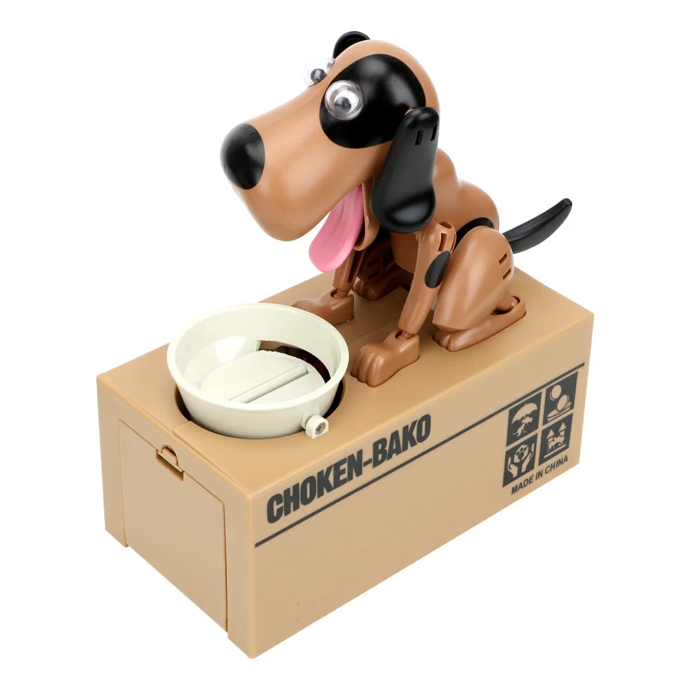 1PC Creative Electric Cartoon Eating Money Dog Piggy Bank Fortune Dog Piggy Bank Children'S Birthday Gift Toys