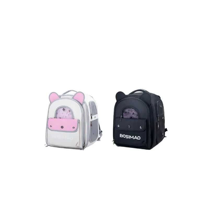2-in-1 Cat Carrier Backpack Dual Expandable Backpack Foldable Breathable Carrier Pets and Small Dogs transporte pet backpack