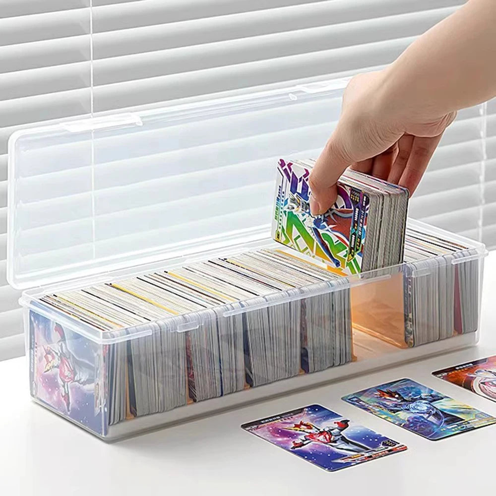 1PC Transparent Clamshell Storage Box Game Cards Card Storage Box Portable Board Game Plastic Box Organizer Box