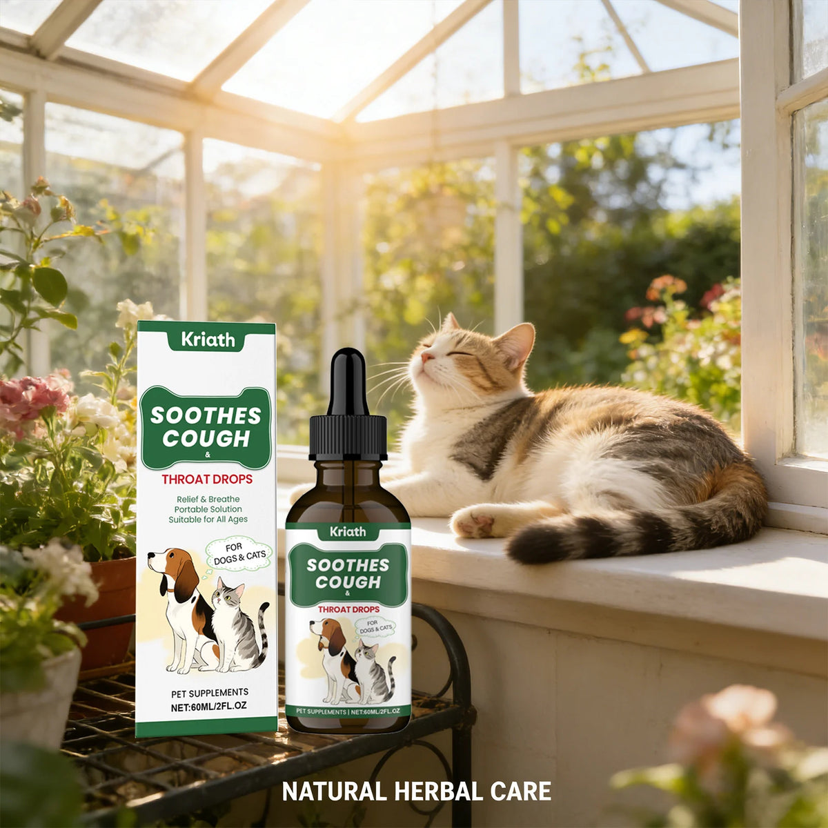 Pets Herbal Liquide Nutritionnel Hydratant Gorge Apaisant Gorge Aide Respiratoire Aide à la Digestion Soins pour Chiens Compléments