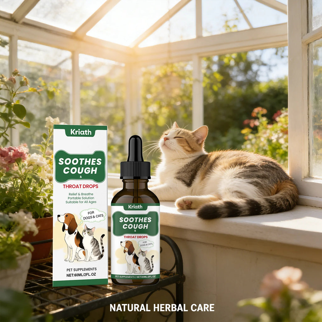 Pets Liquide Nutritionnel aux Herbes pour Humidifier la Gorge Apaisant Soutien de la Gorge Aide à la Santé Respiratoire Digestion Compléments de Soin pour Chiens