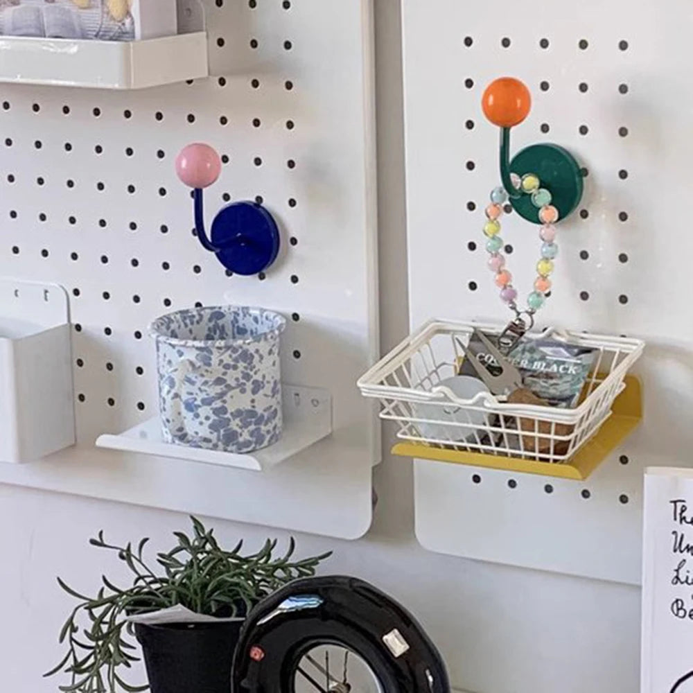 1PC Color Creative Magnetic Hook No Punch Magnetic Hook Kitchen Bathroom Door Refrigerator Strong Traceless Decoration