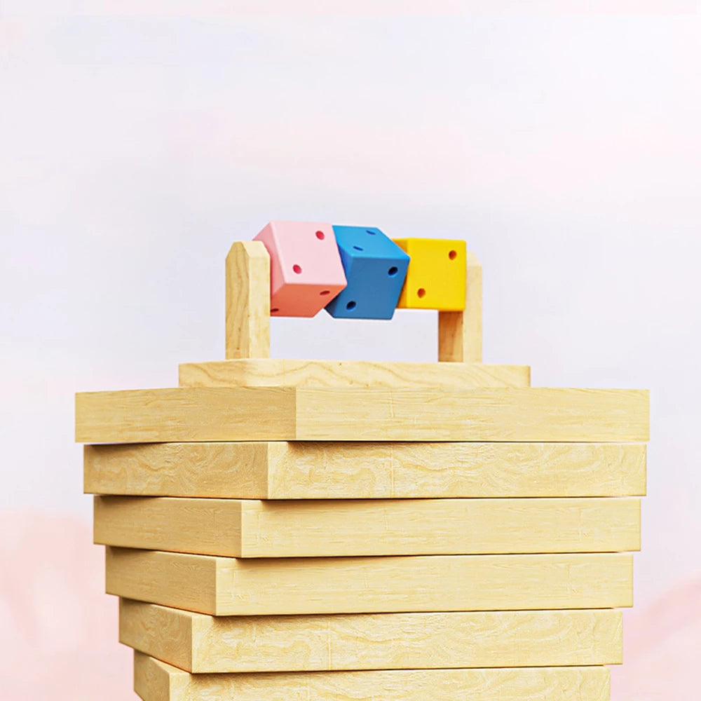 1PC Hamster Chew Toy Wood Platform Grinding Teeth Toys Exercise Intelligence Training Colorful Wooden Block for Small Animals