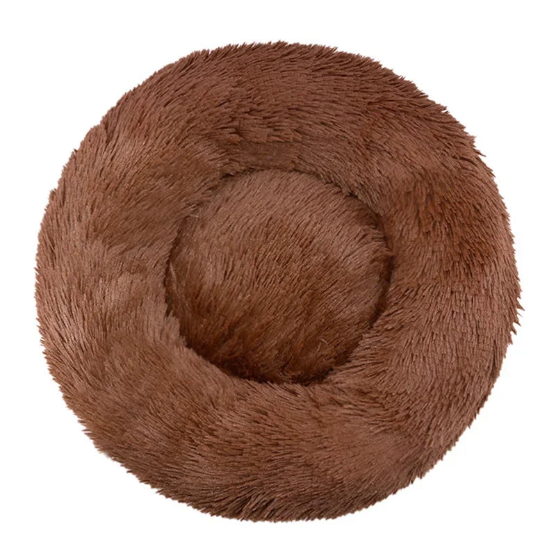 40-90cm 6 Tailles Lit Rond pour Animaux de Compagnie Grand Lit pour Chien Lit Super Doux pour Chat Niche en Peluche pour Chien Moyen Hiver Chaud Couchage