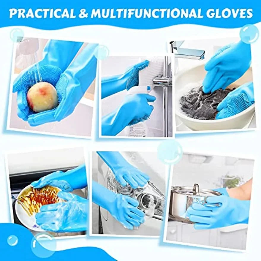 Gants de toilettage pour animaux de compagnie, brosses de bain pour chiens et chats, gants de nettoyage pour le shampoing, brosses en silicone souple pour enlever les poils, protection des mains et de la peau