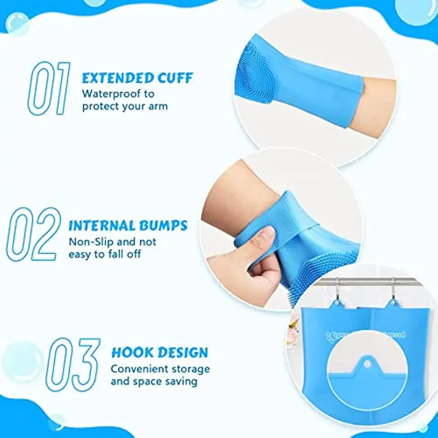 Gants de toilettage pour animaux de compagnie, brosses de bain pour chiens et chats, gants de nettoyage pour le shampoing, brosses en silicone souple pour enlever les poils, protection des mains et de la peau