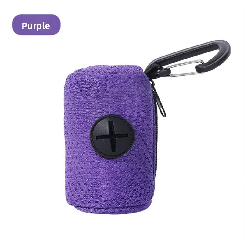 Distributeur de sacs à déjections canines suspendable, porte-sacs à crottes pour chiens, distributeur de sacs poubelle pour la promenade des chiens, fournitures pour animaux de compagnie