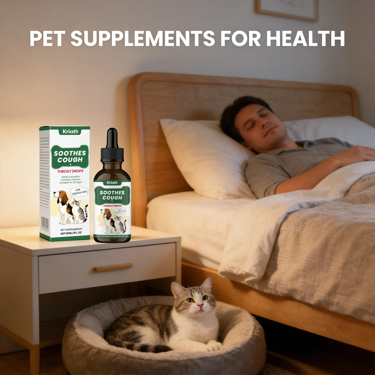 Pets Herbal Liquide Nutritionnel Hydratant Gorge Apaisant Gorge Aide Respiratoire Aide à la Digestion Soins pour Chiens Compléments