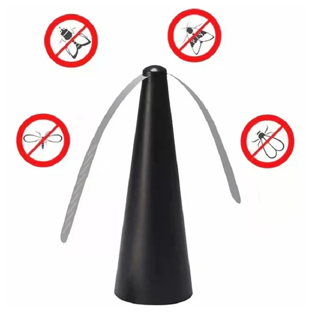 1PC Indoor and outdoor household automatic fly trap, battery fly fan, multifunctional fly repellent