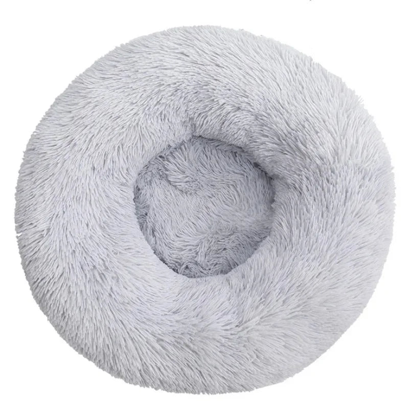 40-90cm 6 Tailles Lit Rond pour Animaux de Compagnie Grand Lit pour Chien Lit Super Doux pour Chat Niche en Peluche pour Chien Moyen Hiver Chaud Couchage