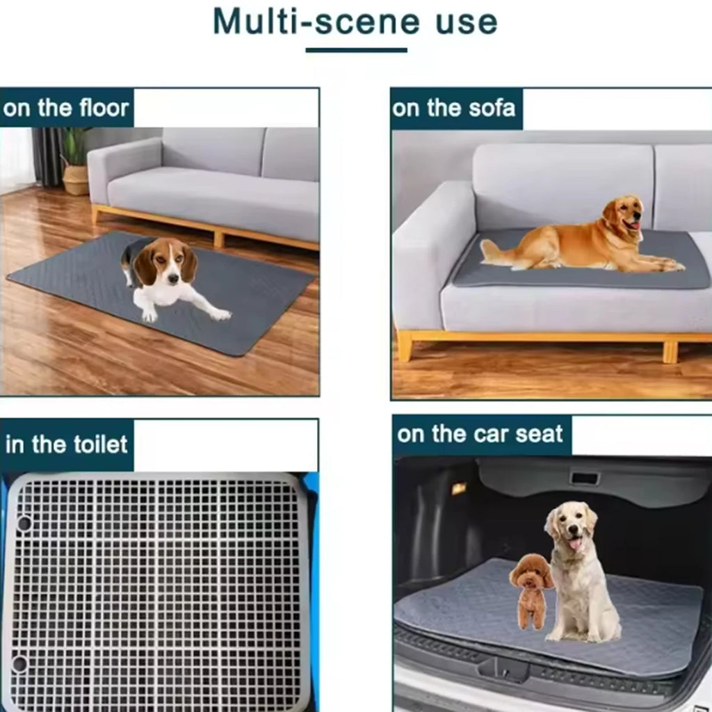 Tapis hygiénique réutilisable et lavable pour chien, siège de voiture, sol, canapé, tapis absorbant et imperméable pour l'entraînement des chiots et des chats, fournitures pour animaux de compagnie