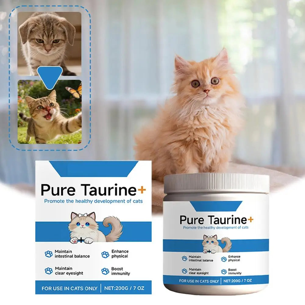 Poudre de taurine pour chat, formule douce pour le confort du corps de votre animal, massage et nutrition. Poudre de taurine pour chats.
