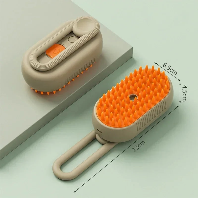 Brosse vapeur pour animaux de compagnie, chat, chien, nettoyage, spray vapeur, massage, peigne de toilettage, 3 en 1, épilation, accessoires de toilettage, peigne