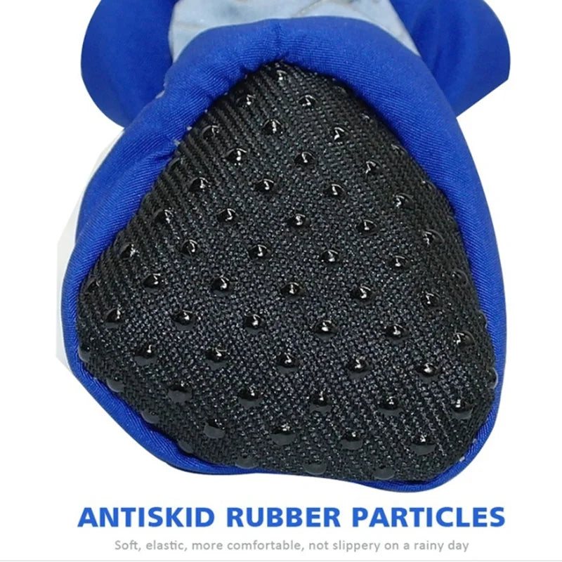 Lot de 4 Chaussures imperméables antidérapantes pour chiens et chats de petite taille, Bottes de pluie, Chaussures pour chiots, Chaussons pour animaux de compagnie, Accessoires pour pattes d'animaux