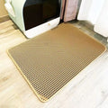 Tapis de litière pour chat extra large, résistant, imperméable, double couche, antidérapant, lavable, protection de sol pour animaux, retient les grains de litière
