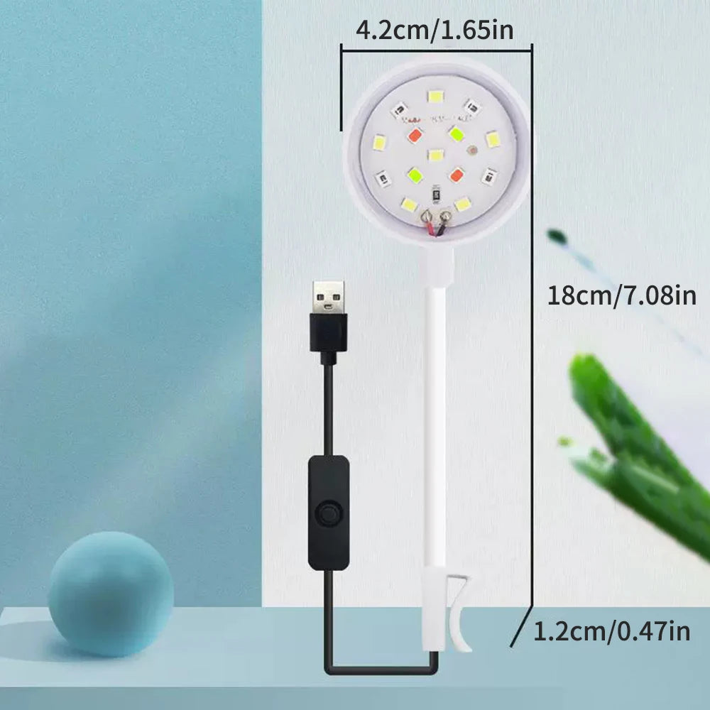 1PC Small Fish Tank Led Light Aquatic Grass Lighting Mini Fill Light Waterproof Aquarium Landscaping Accessories
