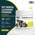 Poudre dentaire naturelle pour animaux de compagnie - Nettoie les dents des chiens, élimine la plaque dentaire, traite la mauvaise haleine des chats, élimine le tartre, complément alimentaire pour l'hygiène bucco-dentaire