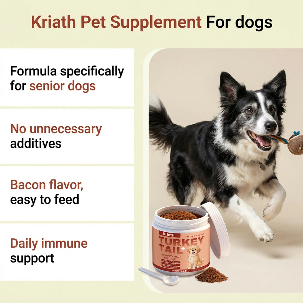 Suplemento en Polvo para la Salud Nutricional Canina Mejora la Vitalidad de las Mascotas Equilibra la Flora Intestinal Piel y Pelaje Sanos Refuerza las Defensas del Cuerpo 100g