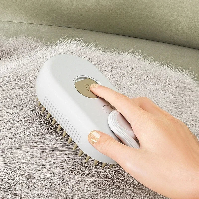 Brosse vapeur pour animaux de compagnie, chat, chien, nettoyage, spray vapeur, massage, peigne de toilettage, 3 en 1, épilation, accessoires de toilettage, peigne