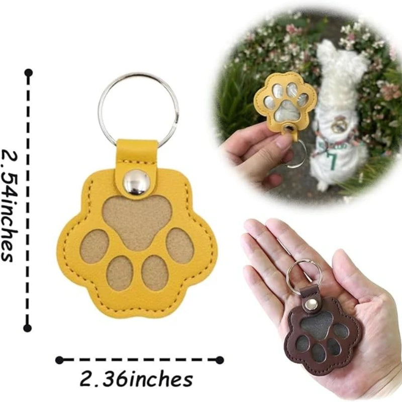 Porte-clés collector de poils de chien en cuir, souvenir commémoratif pour animaux de compagnie, pendentif de rangement de poils, cadeau porte-clés
