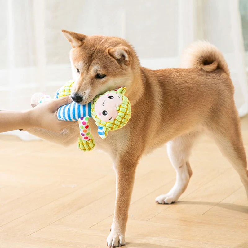 Peluche pour animaux de compagnie, jouet de puzzle pour chat et chien, animaux mignons, résistant aux morsures, interactif, couineur, jouet à mâcher pour le nettoyage des dents des animaux, fournitures pour animaux de compagnie