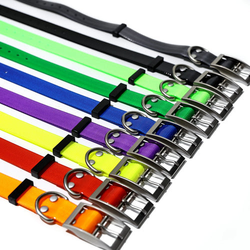 Collier de chien robuste en TPU de 2,5 cm de large, imperméable, réglable, 8 couleurs, pour chiens de grande et moyenne taille, entraînement en extérieur