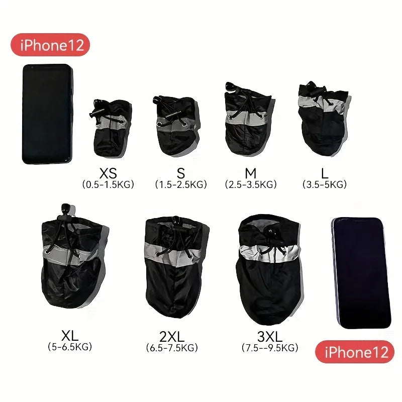 4 bottes imperméables pour petits chiens - Protégez les pattes de votre animal et gardez-les au sec, bottes de pluie d'extérieur pour chiens