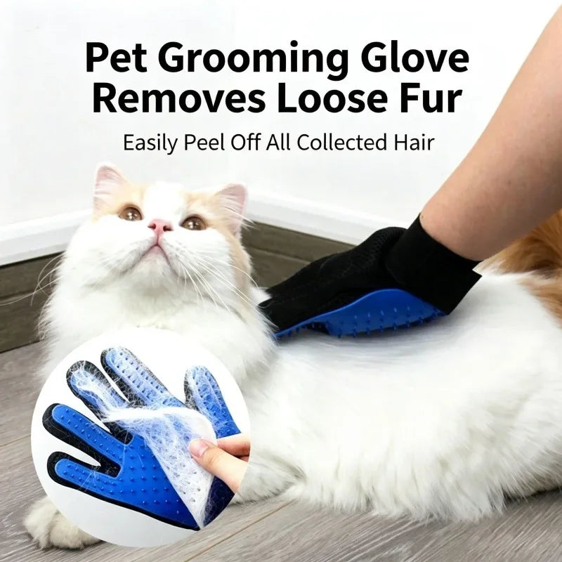 Brosse de toilettage 2 en 1 pour animaux de compagnie, gant, peigne de massage pour chiens et chats, épilateur efficace, accessoire de soin pour animaux
