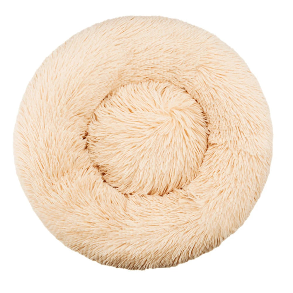 40-90cm 6 Tailles Lit Rond pour Animaux de Compagnie Grand Lit pour Chien Lit Super Doux pour Chat Niche en Peluche pour Chien Moyen Hiver Chaud Couchage