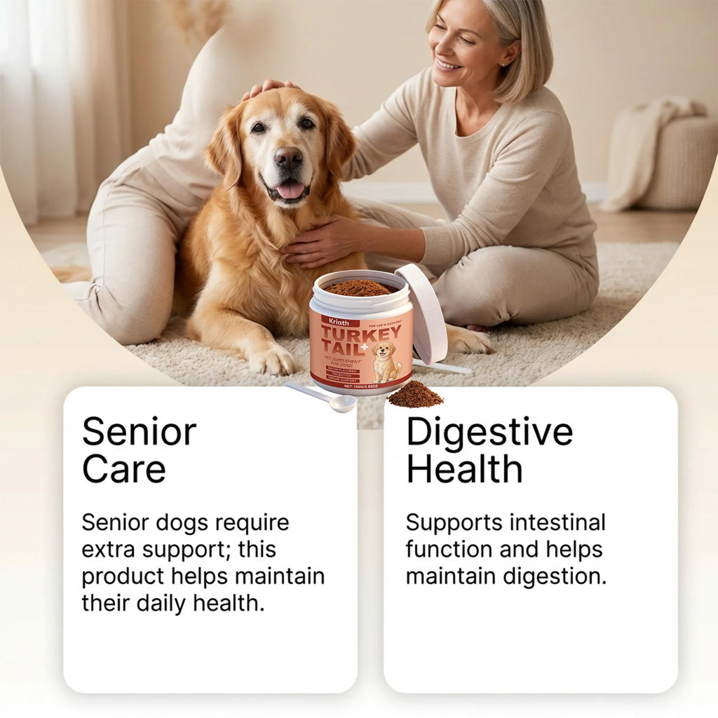 Suplemento en Polvo para la Salud Nutricional Canina Mejora la Vitalidad de las Mascotas Equilibra la Flora Intestinal Piel y Pelaje Sanos Refuerza las Defensas del Cuerpo 100g