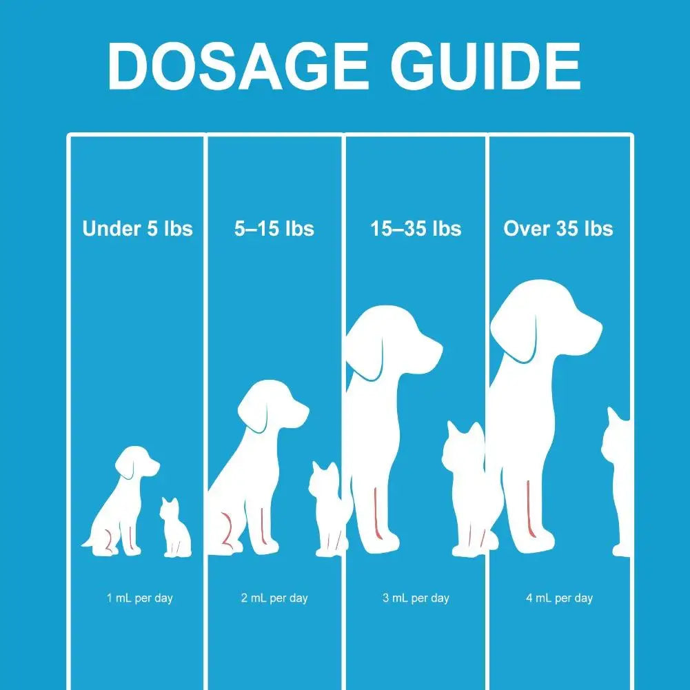 Pet Collagen Gouttes 60ml Complément Peau et Pelage pour Chiens Chats Liquide Hydratant Complément Nutrition Quotidienne Accessoires pour Chiens