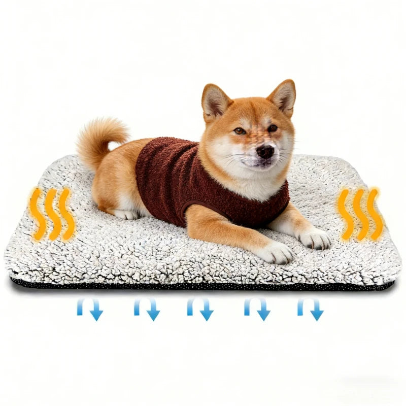Manta de Almohadillas Autocalentables para Mascotas, Colchoneta Térmica Cálida Lavable para Cachorros y Perros, Cama Térmica para Gatos y Perros