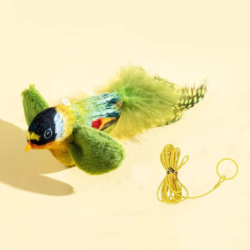 Simulation Bird Interactive Cat Toys Electric Sounding Birds Cat Chew Bite Plush Toys Cat Supplies